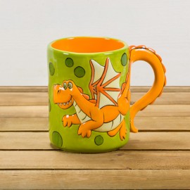 Ceramic Bisque Dragon Mug